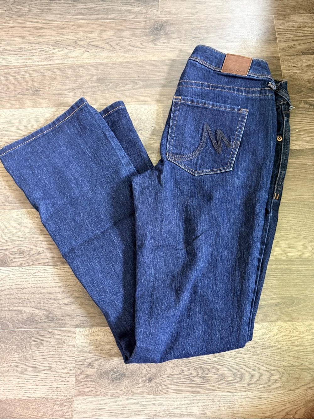 Maurices Dark Blue Bootcut Jeans with Pocket Stitching